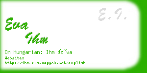 eva ihm business card